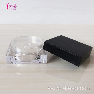 Empaquetado Tarro cosmético de forma cuadrada Tarro de polvo suelto